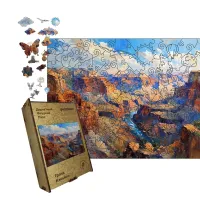 Дерев'яний фігурний пазл Гранд Каньйон, А1, Дерев'яна коробка 500+ елементів