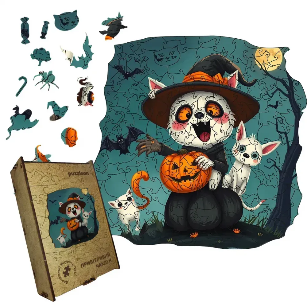 Пазл дерев'яний Таємничий Дракон, А3, Дерев'яна коробка 200 елементів