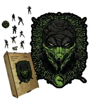 Дерев'яний фігурний пазл МК Рептилія, А3, Картонна коробка 200 елементів