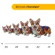 Дерев'яний фігурний пазл Милий Коргі, А2, Дерев'яна коробка 300+ елементів