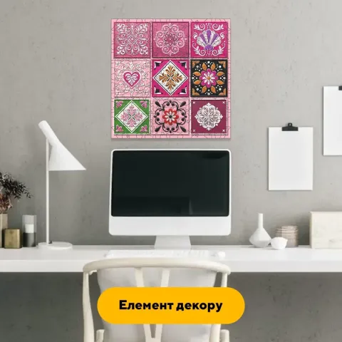 Дерев'яний фігурний пазл Плитка Мрійлива, А2, Дерев'яна коробка 300+ елементів