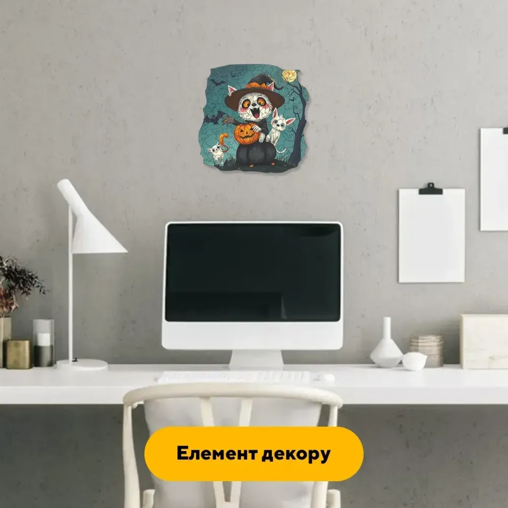 Пазл дерев'яний Таємничий Дракон, А4, Дерев'яна коробка 100 елементів