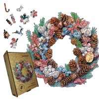 Пазл дерев'яний Святковий Вінок, А3, 200 елементів, Картонна коробка