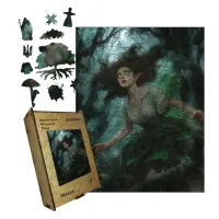 Дерев'яний фігурний пазл Мавка, А2, Дерев'яна коробка 300+ елементів