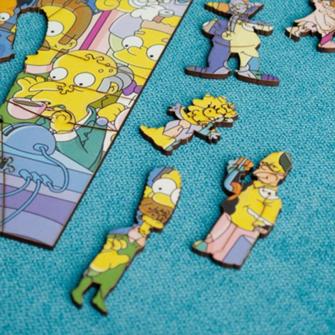 Пазл дерев'яний Сімпсони, А3, 200 елементів, Картонна коробка