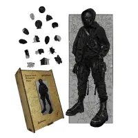 Дерев'яний фігурний пазл Кай Морі Диявольська Ніч, А4, Дерев'яна коробка 100 елементів