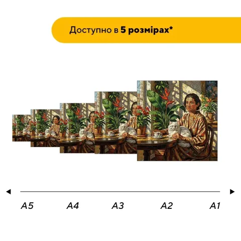 Дерев'яний фігурний пазл Ранок Кобилянської, А4, Дерев'яна коробка 100 елементів