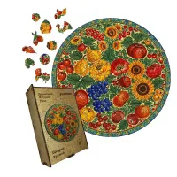 Дерев'яний фігурний пазл Декоративний Розпис Щедрий Врожай, А2, Картонна коробка 300+ елементів