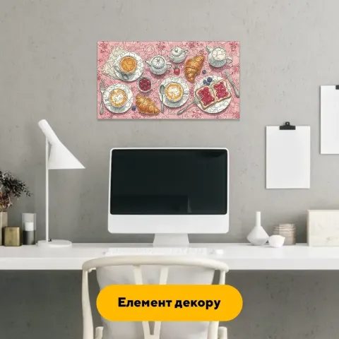 Дерев'яний фігурний пазл Солодкий Сніданок, А3, Дерев'яна коробка 200 елементів