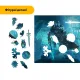 Дерев'яний фігурний пазл Крижаний Король, А4, Дерев'яна коробка 100 елементів