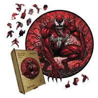 Дерев'яний фігурний пазл Карнаж, А4, Дерев'яна коробка 100 елементів