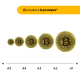 Пазл дерев'яний Біткоїн Bitcoin, А3, Дерев'яна коробка 200 елементів