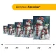 Дерев'яний фігурний пазл Сім'я Сніговичків, А2, Картонна коробка 300+ елементів