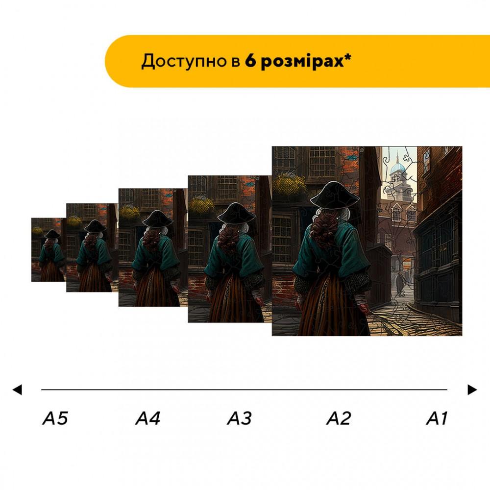 Пазл дерев'яний Вікторіанська Епоха, А4, Дерев'яна коробка 100 елементів