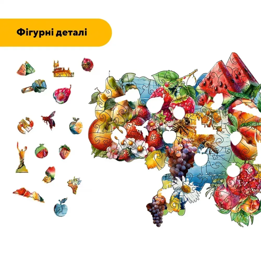 Пазл дерев'яний Мандала Спіральне Втілення, А1, Дерев'яна коробка 500+ елементів