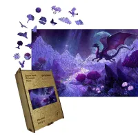 Дерев'яний фігурний пазл Магічне Узгір'я, А5, Дерев'яна коробка 35 елементів