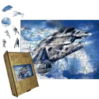 Дерев'яний фігурний пазл Прорив Соколу, А2, Картонна коробка 300+ елементів