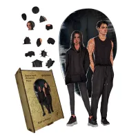 Дерев'яний фігурний пазл Кай та Бенкс, А5, Дерев'яна коробка 35 елементів