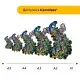 Пазл дерев'яний Колоритний Павлін, А3, Дерев'яна коробка 200 елементів