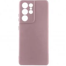 Чохол TPU GETMAN Liquid Silk Full Camera для Samsung Galaxy S21 Ultra Рожевий / Pink Sand