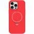 Чохол Silicone Case Full Protective NO LOGO with Ring для Apple iPhone 13 Pro Max (6.7") Red