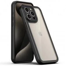 TPU чохол Transparent + Colour 1,5mm для Apple iPhone 15 Pro Max (6.7") Black