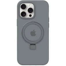 Чохол Silicone Case Full Protective with Ring для Apple iPhone 15 Pro Max (6.7") Grey