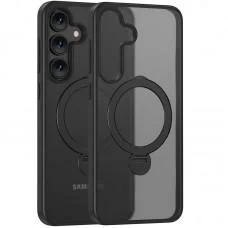 TPU+PC чохол MagSafe Colorful HQ Ring для Samsung Galaxy S25+ Black