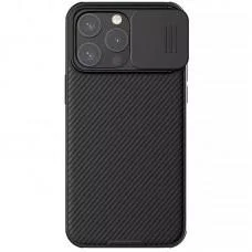 Карбонова накладка Nillkin CamShield Pro для Apple iPhone 15 Pro (6.1") Black Карбонова накладка Nillkin CamShield Pro для Apple iPhone 15 Pro (6.1") Black