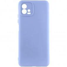 Чохол TPU GETMAN Liquid Silk Full Camera для Motorola Moto G72 Бузковий / Light purple