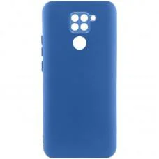 Чохол TPU GETMAN Liquid Silk Full Camera для Xiaomi Redmi Note 9 / Redmi 10X Синій / Navy Blue