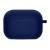 Силіконовий футляр з мікрофіброю для навушників Airpods 4 Темно-синій / Midnight blue