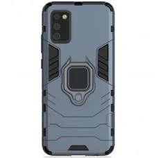 Ударостійкий чохол Transformer Ring for Magnet для Samsung Galaxy A02s Сірий / Metal slate