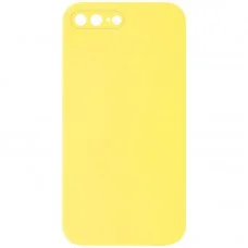 Чохол Silicone Case Square Full Camera Protective (AA) NOLOGO для Apple iPhone 7 plus/8 plus (5.5") Жовтий / Yellow