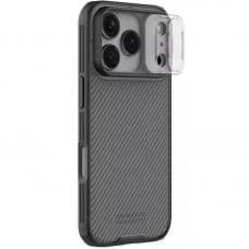 Карбонова накладка Nillkin CamShield Pro для Apple iPhone 17 Pro (6.3") Transparent black Карбонова накладка Nillkin CamShield Pro для Apple iPhone 17 Pro (6.3") Transparent black