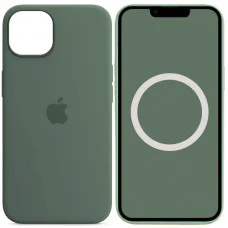 Чохол Silicone case (AAA) with Magsafe and Animation для Apple iPhone 13 (6.1") Зелений / Eucalyptus