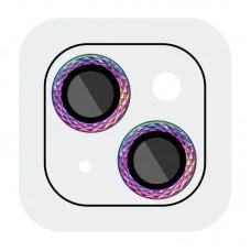 Захисне скло Metal Shine на камеру (у упак.) для Apple iPhone 15 (6.1") / 15 Plus (6.7") Бузковий / Rainbow Захисне скло Metal Shine на камеру (у упак.) для Apple iPhone 15 (6.1") / 15 Plus (6.7") Бузковий / Rainbow