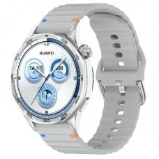 Силіконовий ремінець Wavy для Smart Watch 22mm Light Gray