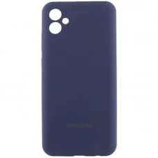 Чохол Silicone Cover Lakshmi Full Camera (AA) with logo для Samsung Galaxy A06 Синій / Midnight blue