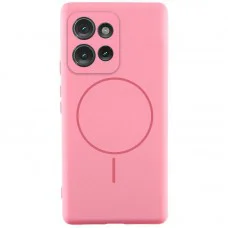 Чохол Silicone Cover Lakshmi Full Camera (AA) with MagFit для Motorola Moto G75 5G Рожевий / Light pink