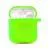 Силіконовий футляр з мікрофіброю для навушників Airpods 1/2 Салатовий / Neon green