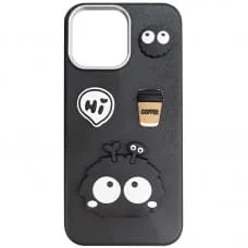 Чохол TPU Leather Toys для Apple iPhone 16 (6.1") Monster / Black