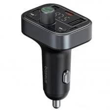 АЗП FM модулятор Baseus S-09 Pro Series 18W (2USB-A/1C) (C10762200113) Cluster Black