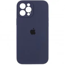 Чохол Silicone Case Full Camera Protective (AA) для Apple iPhone 12 Pro Max (6.7") Темно-синій / Midnight blue