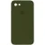 Чохол Silicone Case Square Full Camera Protective (AA) для Apple iPhone 7/8/SE (2020) (4.7") Зелений / Dark Olive