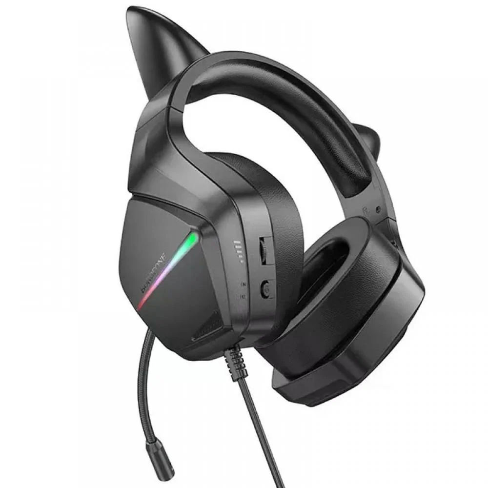 Накладні навушники Borofone BO106 Cute cat (USB+3.5mm/2m) Elf Cat