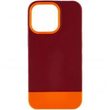 Чохол TPU+PC Bichromatic для Apple iPhone 13 Pro Max (6.7") Brown burgundy / Orange
