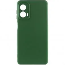 Чохол TPU GETMAN Liquid Silk Full Camera для Motorola Moto G24 Зелений / Dark green