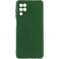 Чохол TPU GETMAN Liquid Silk Full Camera для Samsung Galaxy A12 Зелений / Dark green