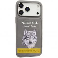 TPU+PC чохол Animal Club для Apple iPhone 16 Pro Max (6.9") Titanium Gray